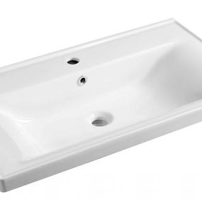 AQUALINE - SAVA 80 keramické umývadlo nábytkové 80x46cm, biela 2080