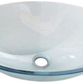 SAPHO - PURE sklenené umývadlo na dosku 52x37,5 cm, číre sklo 2501-12