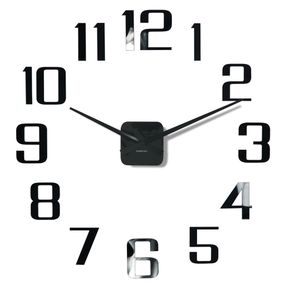 DomTextilu Klasické čierne nalepovacie hodiny 130cm 57415