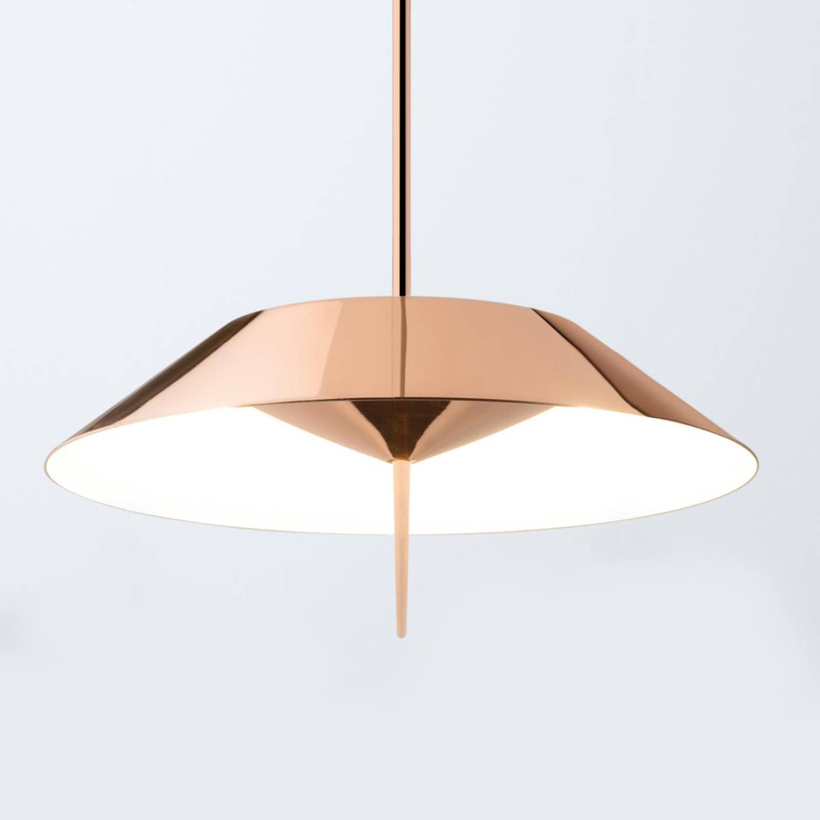 Vibia Mayfair závesné LED svietidlo 1-pl., meď, Obývacia izba / jedáleň, oceľ, polykarbonát, 19.2W, Energialuokka: D, K: 6cm