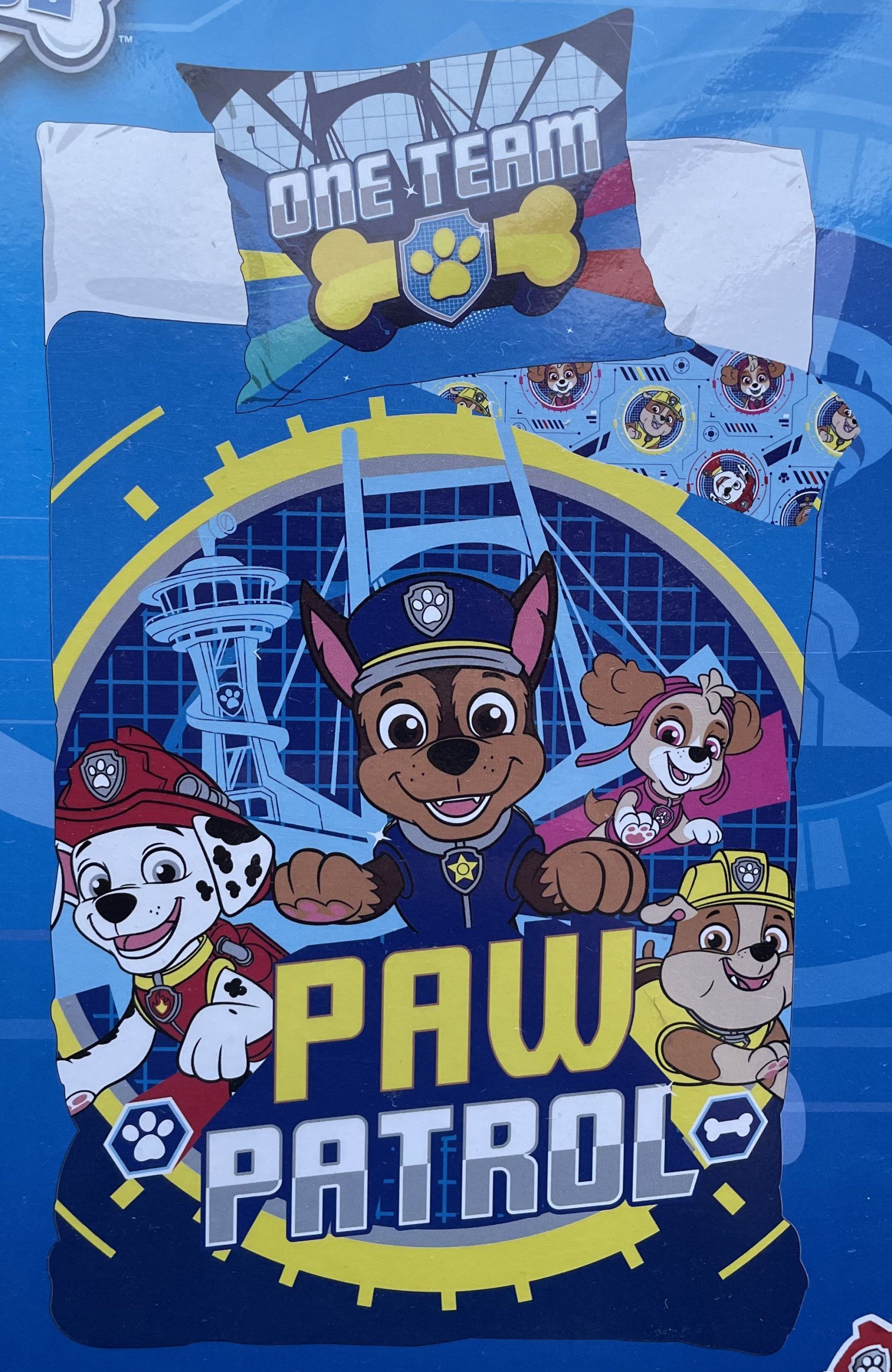 Obliecky Disney Paw Patrol modrý 140x200cm+90x70cm Setino