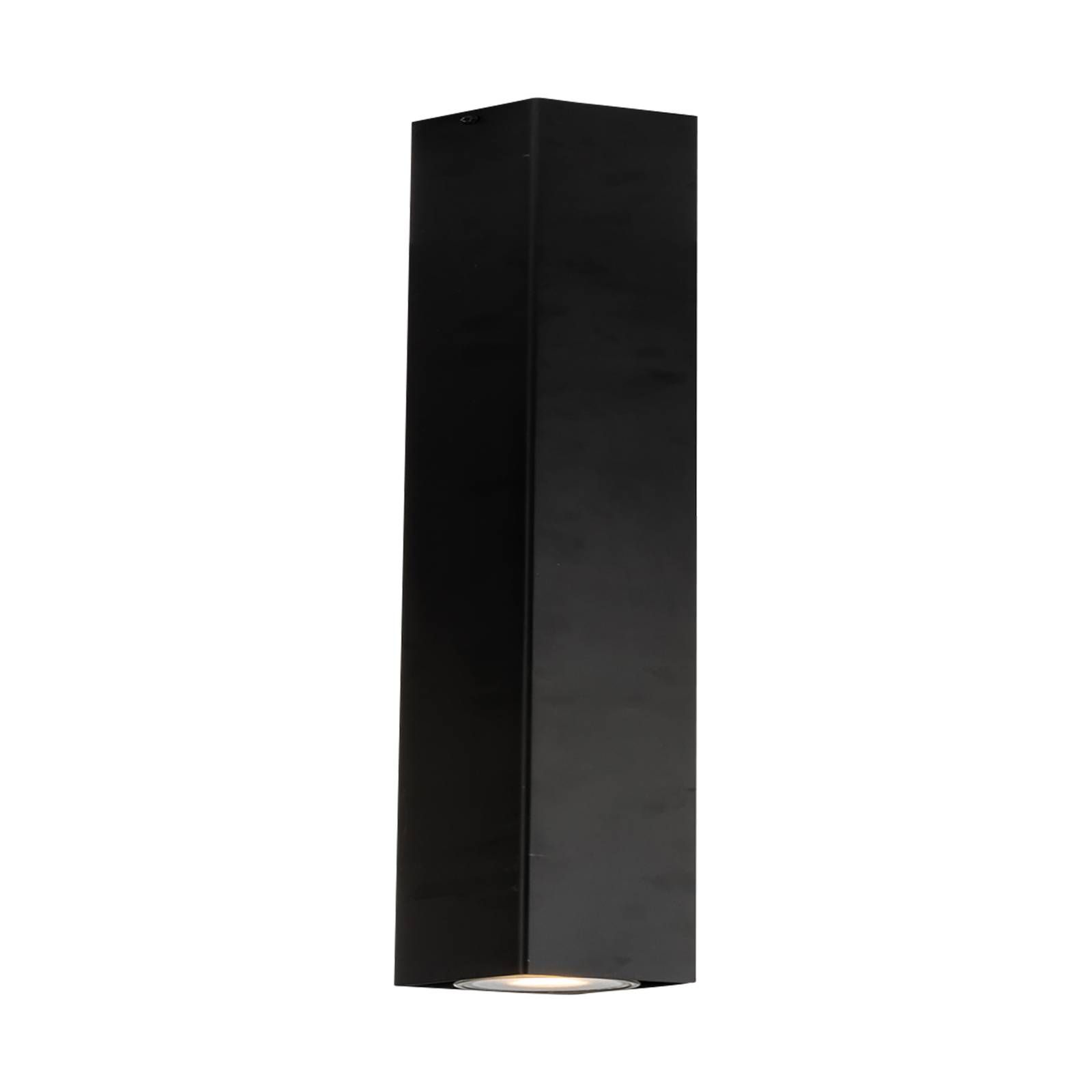 Eco-Light Downlight Fluke v hranatom tvare výška 20cm čierna, Obývacia izba / jedáleň, hliník, GU10, 42W, P: 6 cm, L: 6 cm, K: 20cm