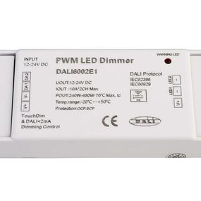 Light Impressions Deko-Light řídící jednotka DALI PWM stmívač CV 2CH, 12/24V, 10A/Channel 12-24V DC DALI-Bus nach IEC 62386 DALI 1.0 2 CH  843051