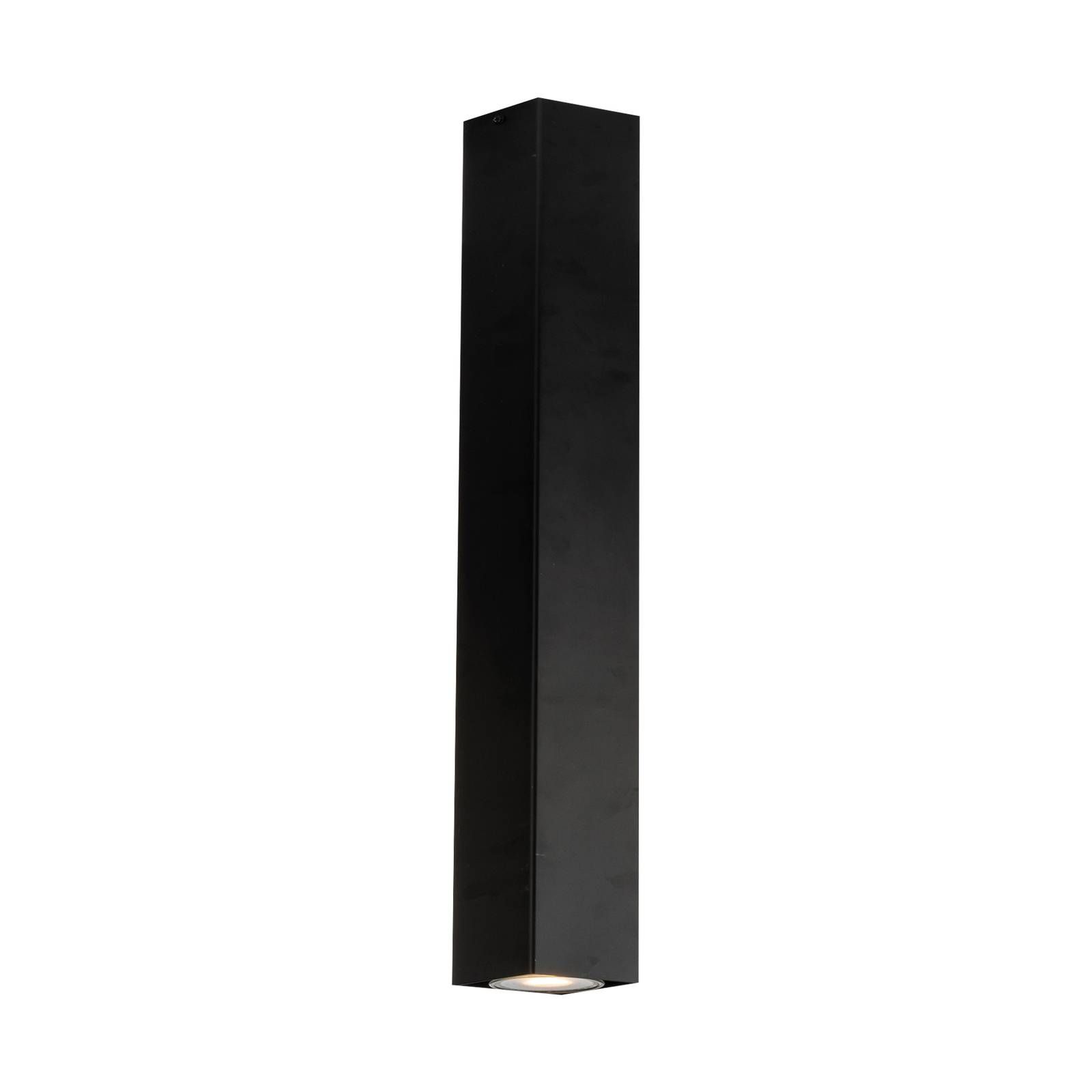 Eco-Light Downlight Fluke v hranatom tvare výška 40cm čierna, Obývacia izba / jedáleň, hliník, GU10, 42W, P: 6 cm, L: 6 cm, K: 40cm