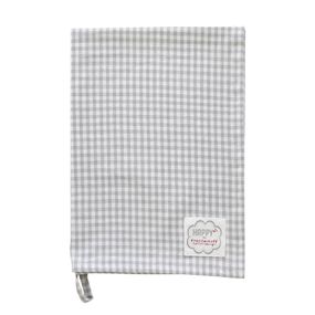 Krasilnikoff Bavlnená utierka Checkered Medium Grey