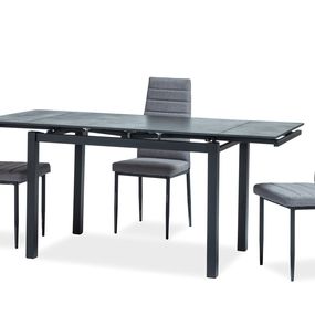 Jedálenský stôl Turin (čierna) (pre 4 až 6 osôb)