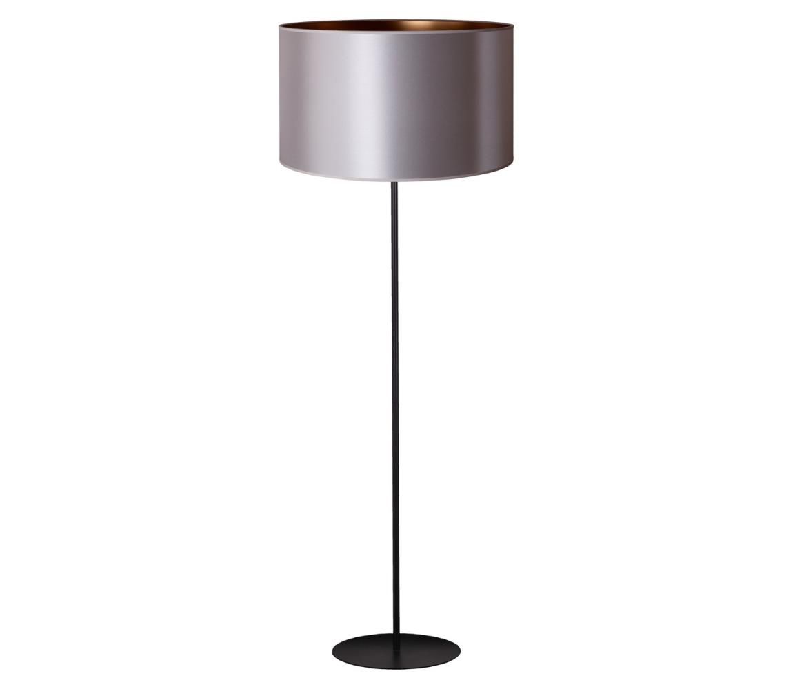 Duolla - Stojacia lampa CANNES 1xE27/15W/230V 45 cm strieborná/medená/čierna