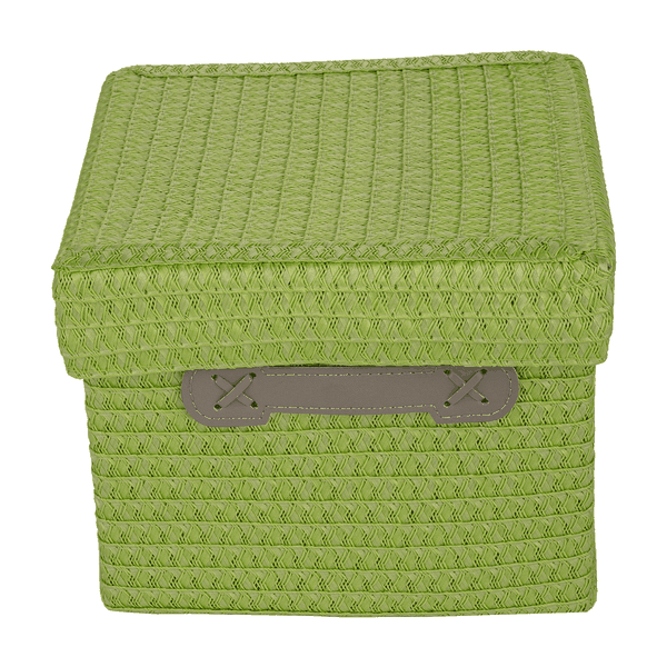 TEMPO-KONDELA IBERIS, úložné boxy, set 4 ks, oranžová/olivová/zelená/hnedá