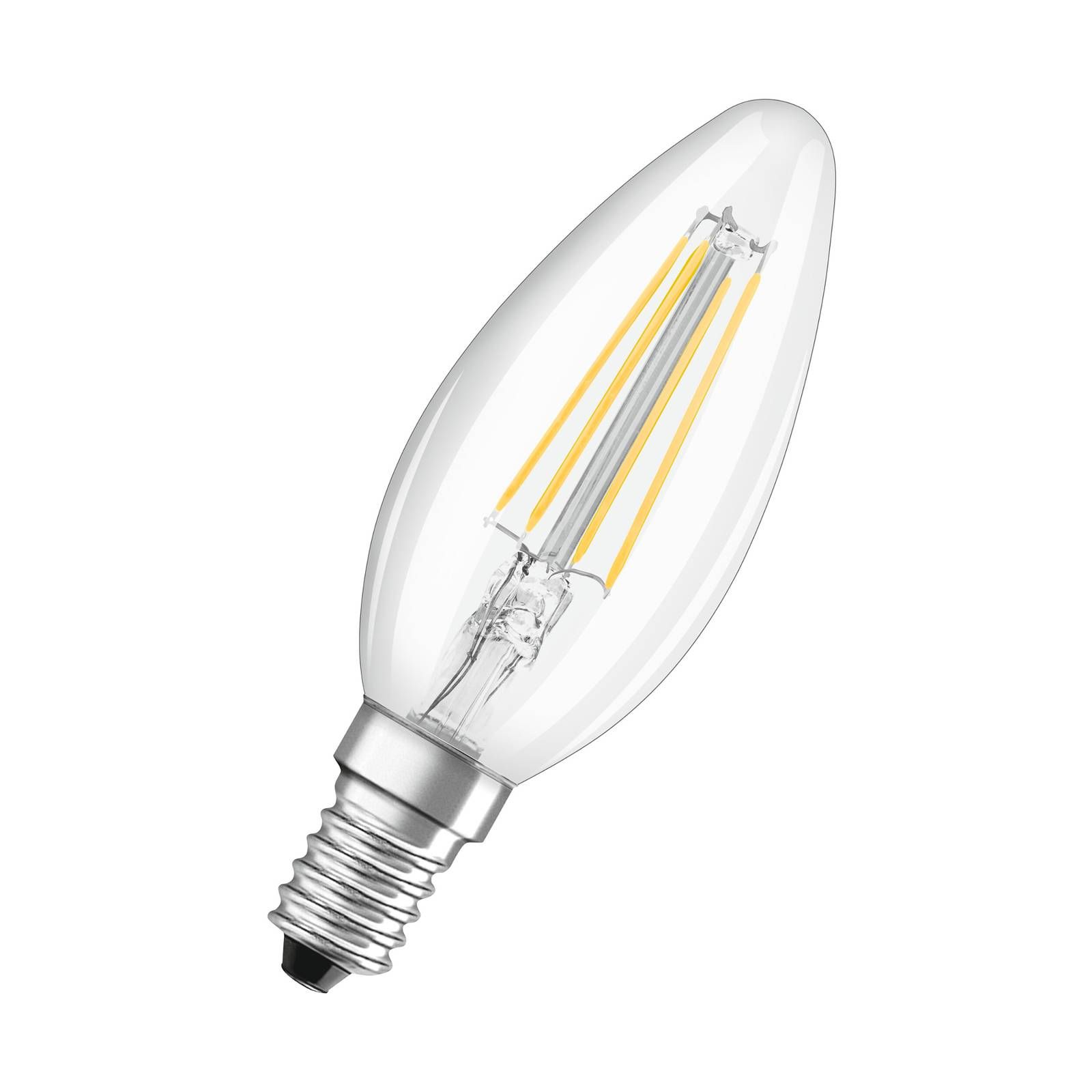 OSRAM Classic LED E14 B40 2, 5W 827 filament, sklo, E14, 2.5W, Energialuokka: B, P: 10 cm