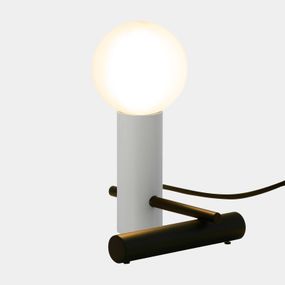 LEDS-C4 Nude Tiny stolová lampa E27 sivá/čierna, Obývacia izba / jedáleň, hliník, E27, 15W, P: 16 cm, L: 15 cm, K: 12cm