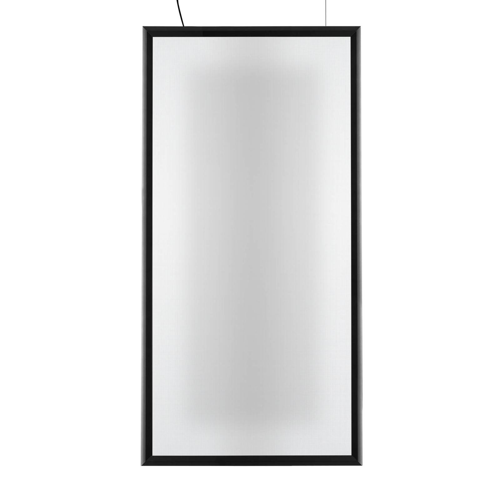 Artemide Discovery Rectangular APP čierna CCT, Obývacia izba / jedáleň, technopolymér, hliník, 62W, P: 73.5 cm, L: 1.7 cm, K: 147cm