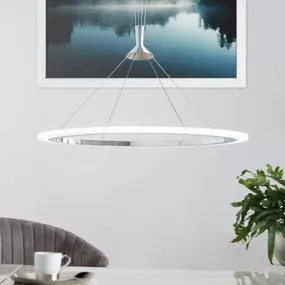 EGLO connect Hornitos-C LED závesná lampa/okrúhla, Obývacia izba / jedáleň, oceľ, plast, 37W, P: 75.5 cm, L: 51.5 cm