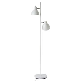 Dyberg Larsen Skagen 2 stojaca lampa 2-pl. biela, Obývacia izba / jedáleň, kov, E27, 40W, K: 160cm