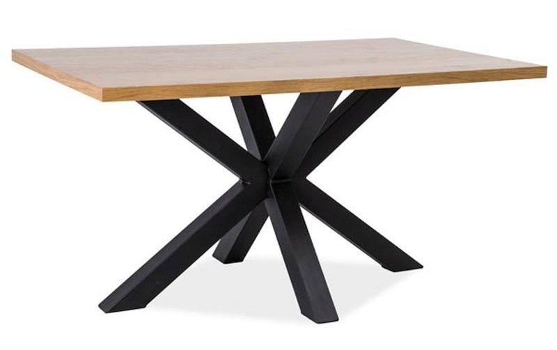 Signal Jedálenský stôl CROSS dřevo masiv/kov 180x90