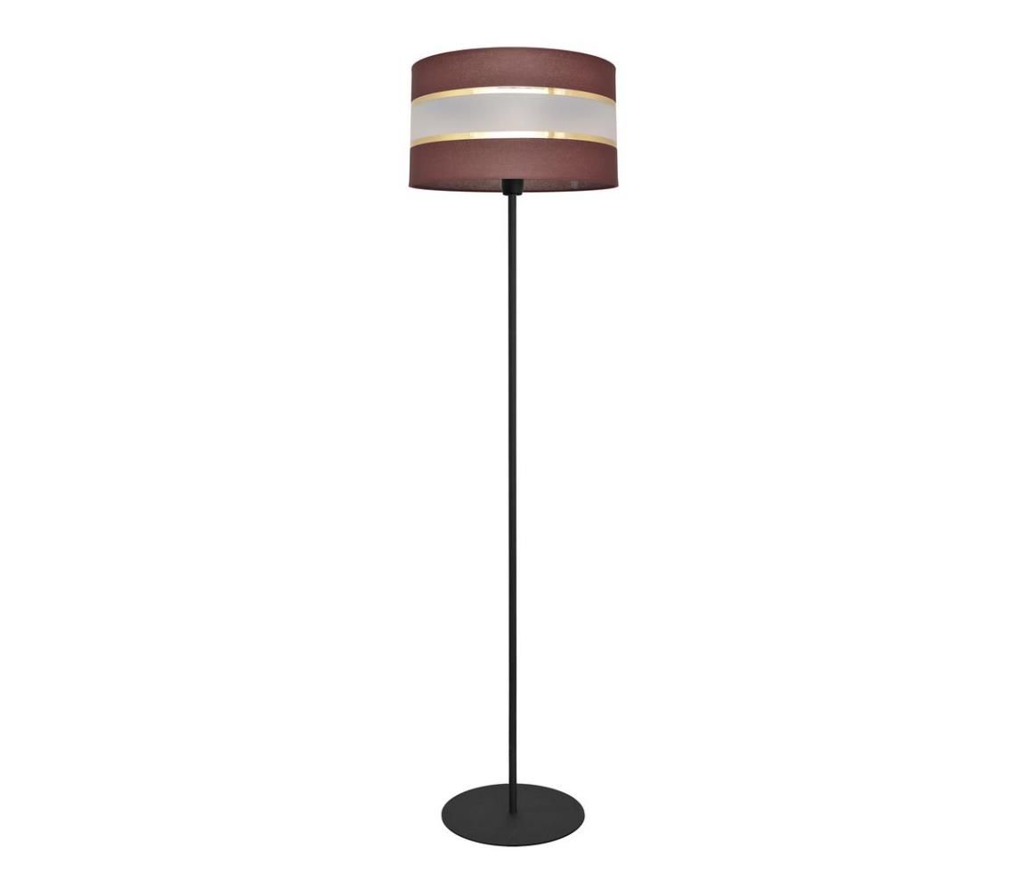 Stojacia lampa HELEN 1xE27/60W/230V hnedá/čierna/zlatá