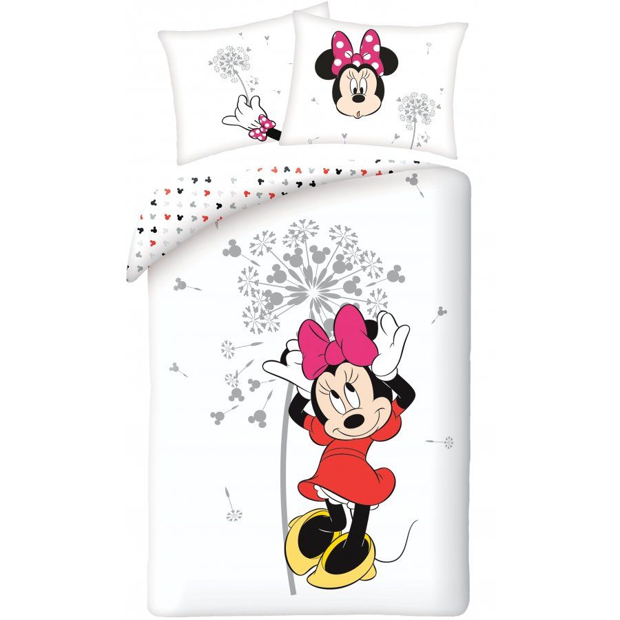 Halantex · Bavlnené posteľné obliečky Disney - motív Minnie Mouse s púpavou - 100% bavlna - 70 x 90 cm + 140 x 200 cm