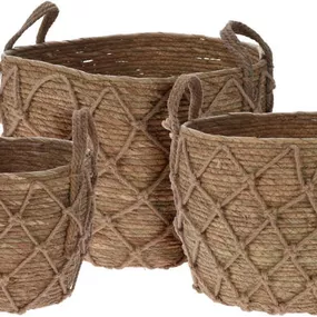 PROGARDEN Obal na květináč sada 3 ks pletený ROPE KO-KR2002350