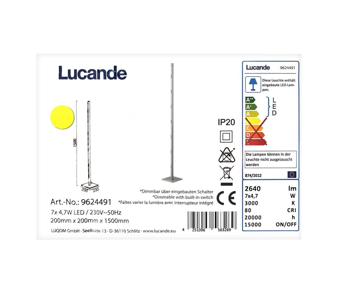 Lucande - LED Stmievateľná stojacia lampa MARGEAU 7xLED/4,7W/230V