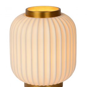 Lucide 13535/24/31 stolná lampička Gosse 1x40W | E14 - biela, porcelán, vypínač na kábli