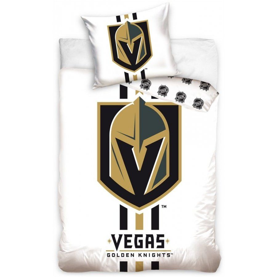 TipTrade (CZ) · Hokejové posteľné obliečky NHL Vegas Golden Knights - biele - 100% bavlna, perkál - 70 x 90 cm + 140 x 200 cm