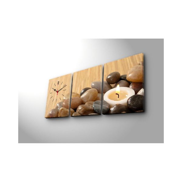Nástenné obrazové hodiny Sviečka, 96 × 40 cm