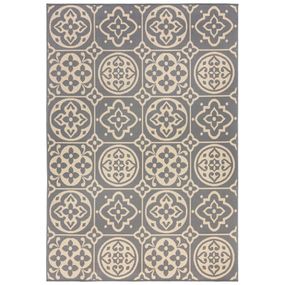 Flair Rugs koberce AKCIA: 160x230 cm Kusový koberec Florence Alfresco Tile Grey - 160x230 cm