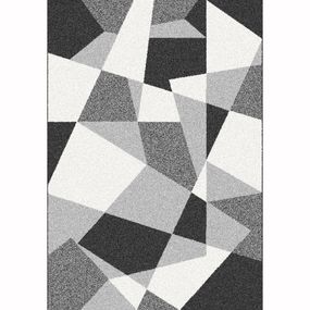 Koberec Sanar 133x190 cm - čierna / sivá / biela