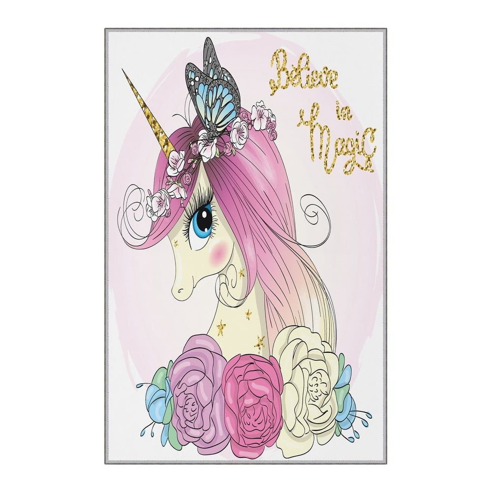 Detský protišmykový koberec Conceptum Hypnose Unicorn, 180 x 280 cm
