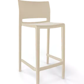 GABER - Barová stolička BAKHITA - nízka, svetlohnedá