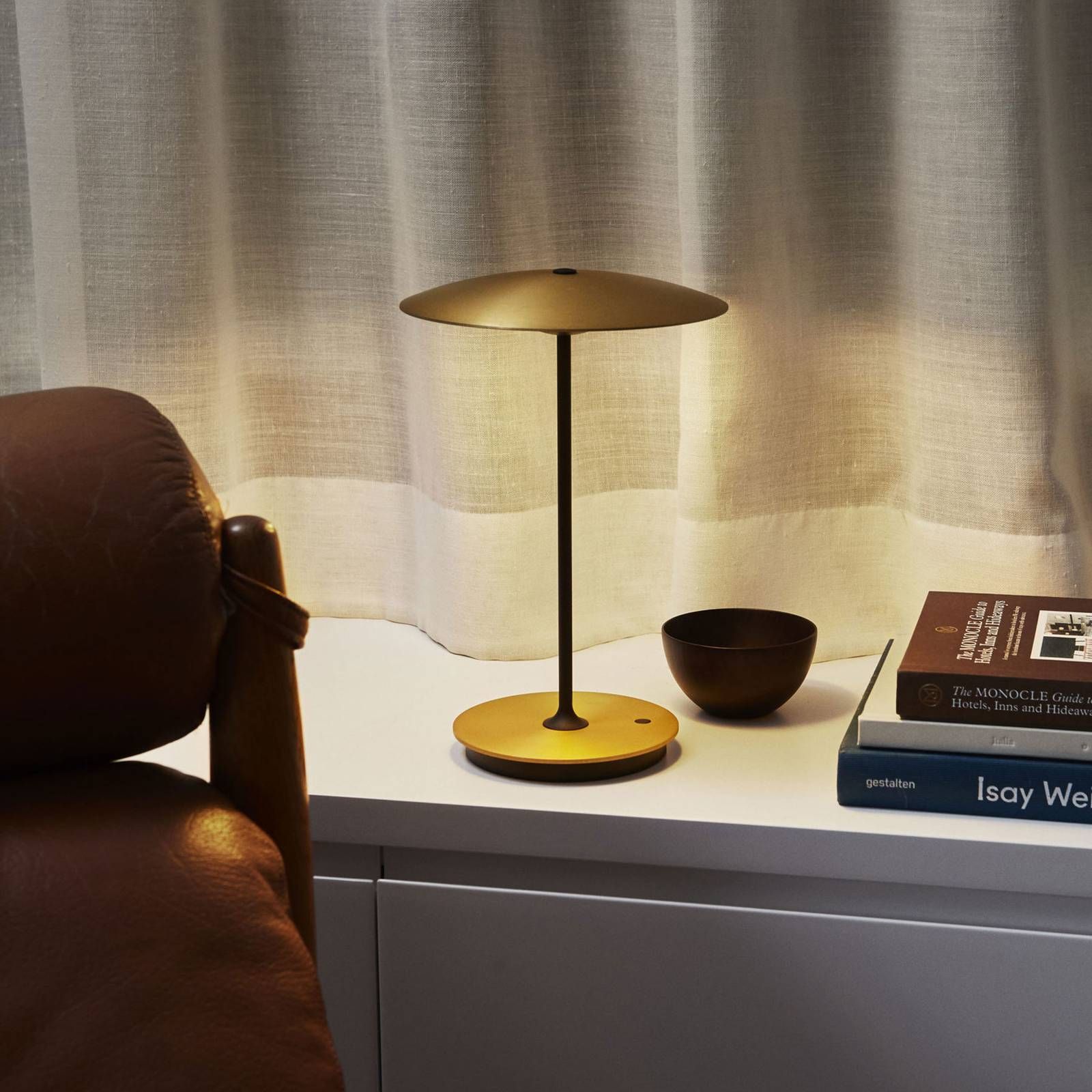 Marset MARSET Ginger LED lampa hliník, mosadz/biela, Obývacia izba / jedáleň, hliník, 3.5W, K: 30cm