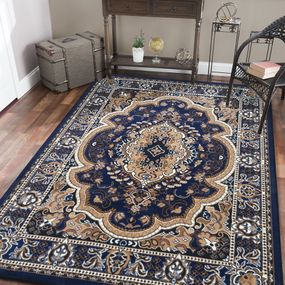 DomTextilu Vintage koberec v modrej farbe 19716-158216