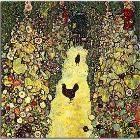 Garden with Roosters Obraz Gustav Klimt zs16769