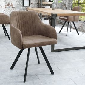 Estila Dizajnová vintage stolička Lucca taupe