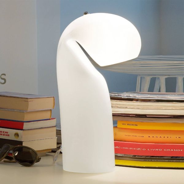 Vistosi BISSONA dizajnová stolová lampa, Obývacia izba / jedáleň, sklo, kov, G9, 75W, L: 24 cm, K: 42cm