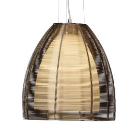 Brilliant Závesná lampa Relax, 1-plameňová 30cm bronz, Obývacia izba / jedáleň, kov, sklo, E27, 60W