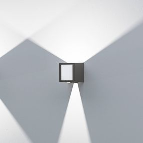 LOOM DESIGN Una vonkajšie LED svetlo up/down/čelne, hliník, polykarbonát, 9W, L: 14 cm, K: 14.5cm
