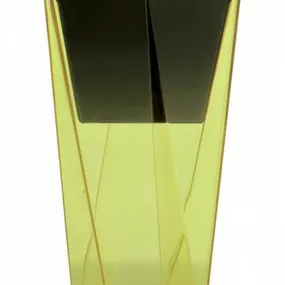Kinekus Kvetináč transparentný, plastový, priemer 14cm, URBI twist, žltý