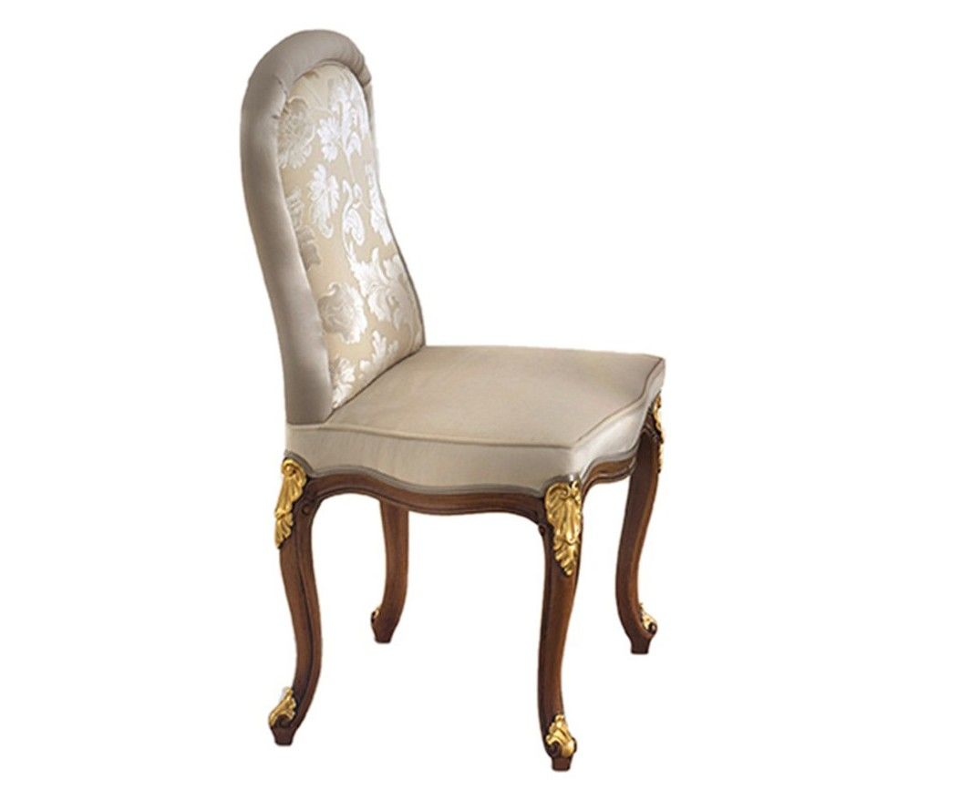 Estila Luxusná klasická jedálenská stolička Pasiones so zamatovým čalúnením s vyrezávaním zdobenými oblúkovými nožičkami 102cm