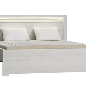 INDIE posteľ 160, craft biely