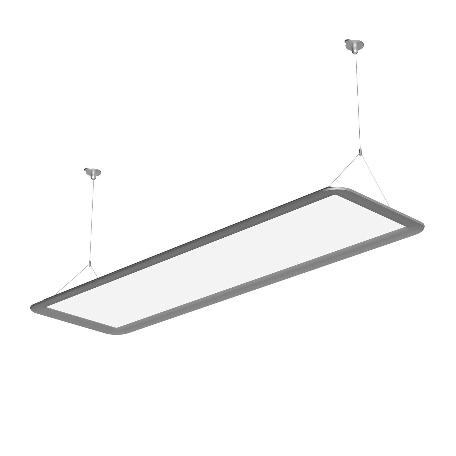 FAGERHULT Fagerhult Appareo Linear 125, 5cm DALI 840 striebro, Pracovňa / Kancelária, hliník, oceľ, akryl, plast, 41W, P: 125.5 cm, L: 34.7 cm, K: 2.8cm