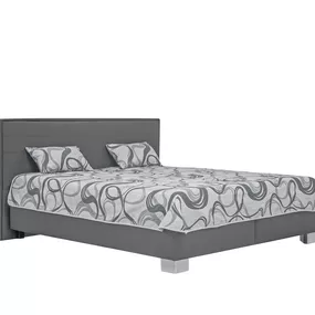 Manželská posteľ 160 cm Blanár Grand (tmavosivá) (s roštami a matracmi Ivana)