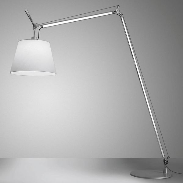 Artemide Stojaca LED lampa Tolomeo Maxi, Obývacia izba / jedáleň, hliník, textil, E27, 21W, K: 250.5cm