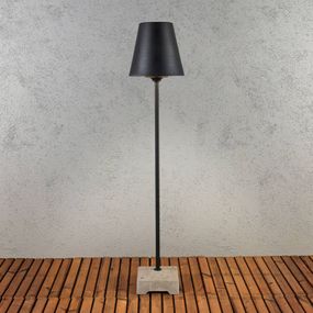 Konstsmide Terasová lampa Lucca s hrotom do zeme čierna, hliník, E27, 60W, K: 130cm