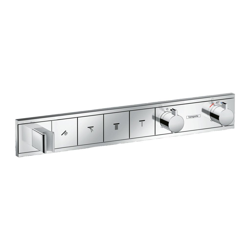 Hansgrohe - Vrchná sada pod omietku pre 4 spotrebiče, chróm 15357000