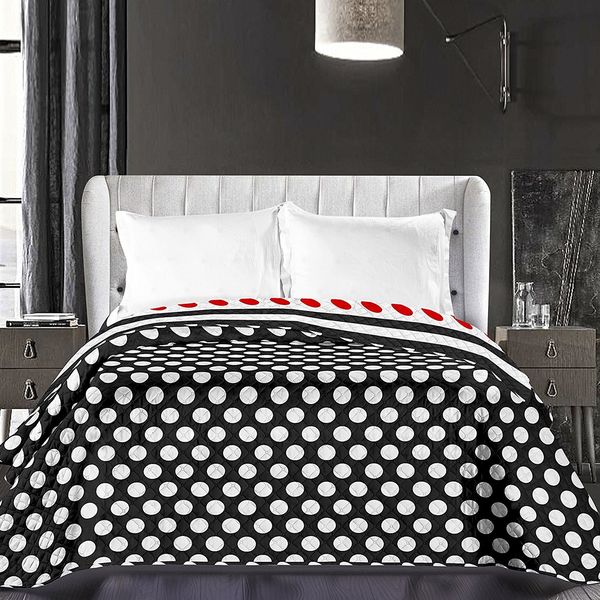 DomTextilu Biela vzorovaná obojstranná prikrývka na posteľ Šírka: 170 cm | Dĺžka: 210 cm 7990-21801