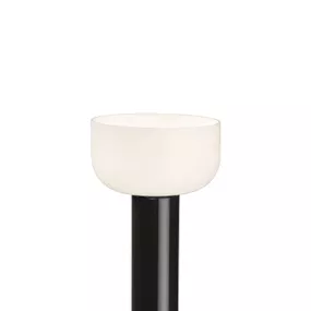 FLOS Bellhop stojaca LED lampa, tmavohnedá, Obývacia izba / jedáleň, hliník, sklo, cement, 26W, K: 178cm