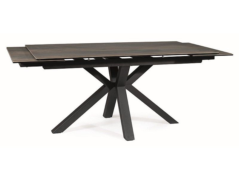 COMBU rozkladací jedálenský stôl, hnedá / čierna