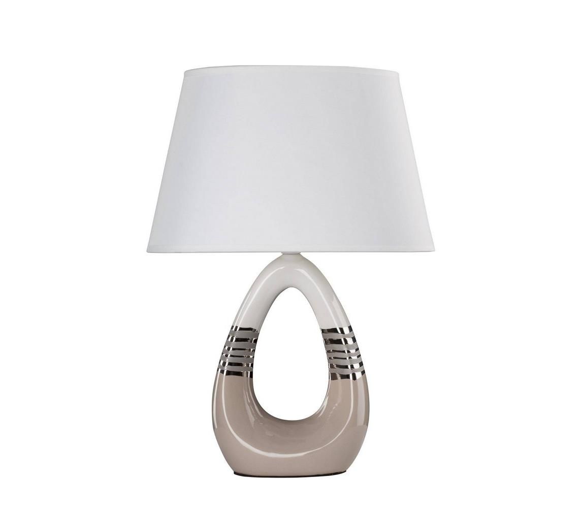 Stolná lampa ROMANO 1xE27/60W/230V biela/béžová