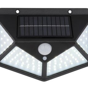 Globo Solar 36490 LED vonkajšie nástenné svietidlo s pohybovým čidlom 6000K | IP44 - čierna