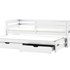 Detská posteľ 90 cm Simo (biela) (s roštom)